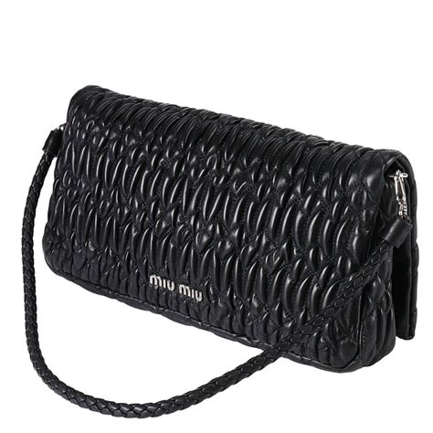 miu miu black leather clutch|miu michael bags for women.